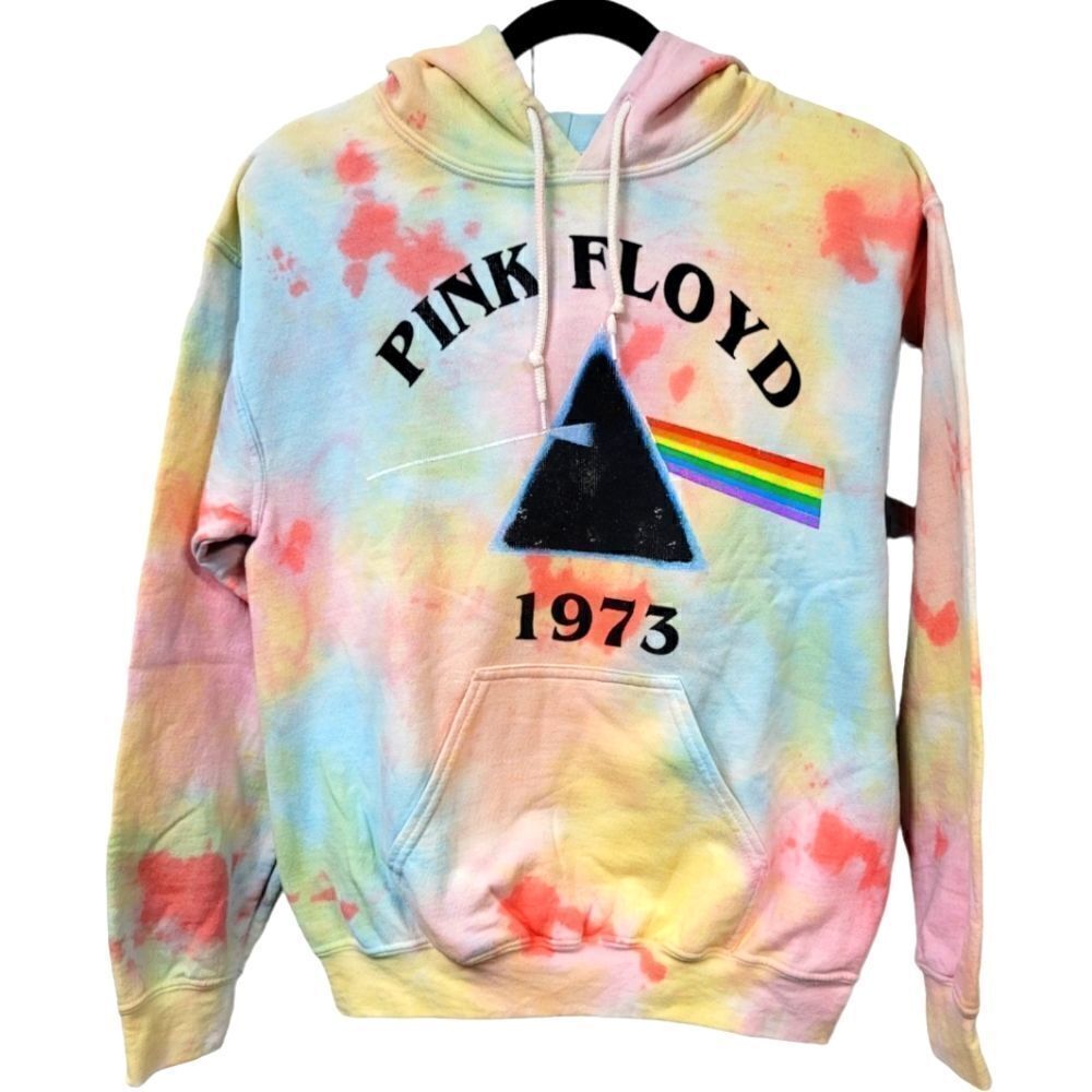 Pink Floyd 1973 graphic tie dye hooded sweatshirt size small